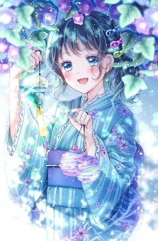 Kimono Anime Girl Wallpaperのおすすめ画像3