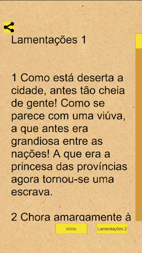 Android application Lamentações Bíblicos screenshort