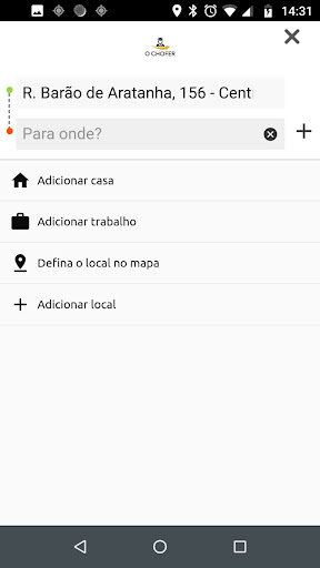 O Chofer - Cliente Screen 2