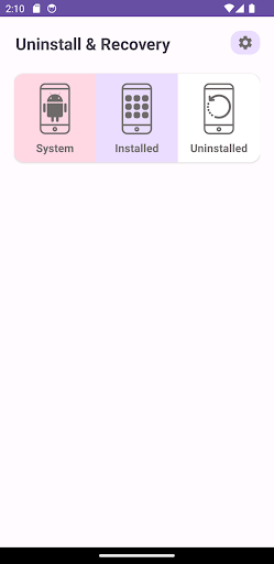 Uninstall & Recovery Screen 2