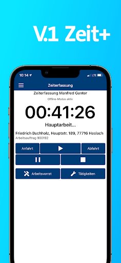 Android application V.1 Zeit+ screenshort