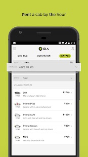 Ola Lite: Lighter Faster Ola App. Book Taxi & Cabs Screenshot