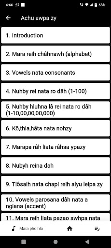 Android application Mara Reih Achuna screenshort