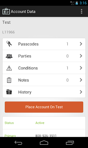 Android application EMERgency 24 Dealer screenshort