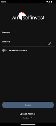 Android application WHS - Trading screenshort
