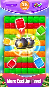 Toy Blast 3-Gewinnt-Puzzle