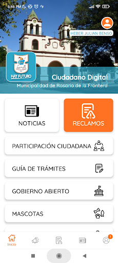 Android application Rosario de la frontera screenshort