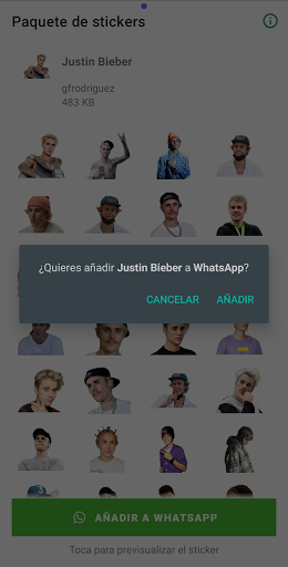 WAStickerApps - Justin Bieber Screen 2
