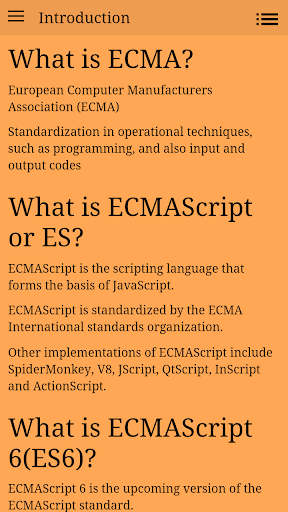 Javascript - ES6 (ECMAScript) Screen 2