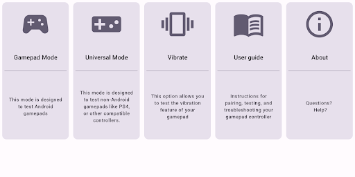 Android application GamePad Tester Lite screenshort
