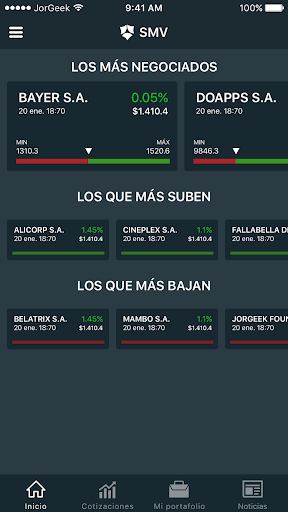 App de la SMV Screen 2