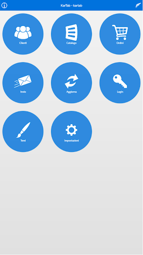 Android application KarTab catalogo cartoleria screenshort