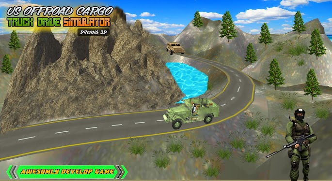 #2. US Offroad Military Driver 3d (Android) By: Gaming Squares