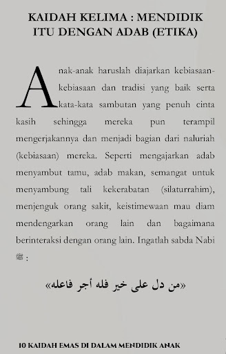 10 Kaidah Emas Mendidik Anak