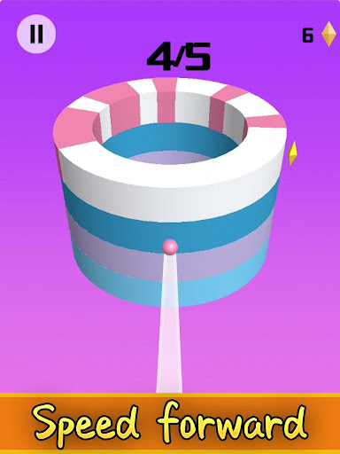 Paint Ball Hit-spiral colour sprint collision game