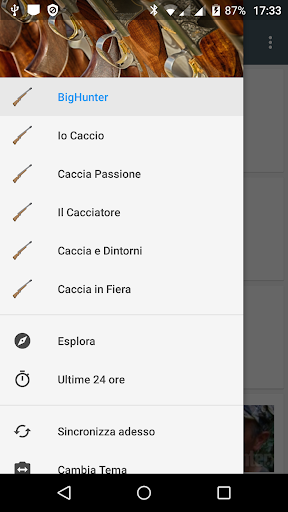 Android application Caccia Notizie screenshort