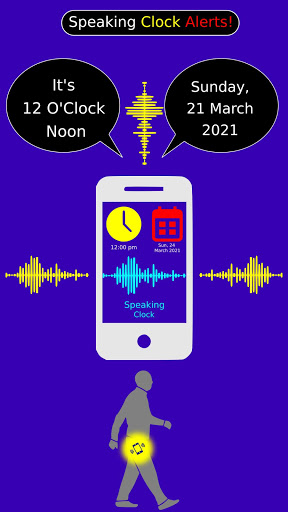 Android application S-Clock (Smart Speaking Clock) screenshort