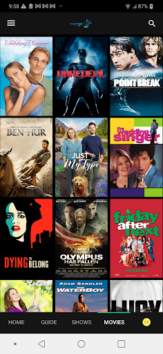 Android application MergeTV screenshort