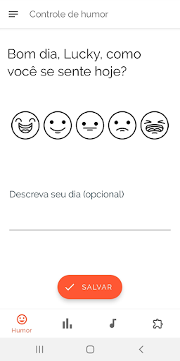 Android application Controle de humor screenshort