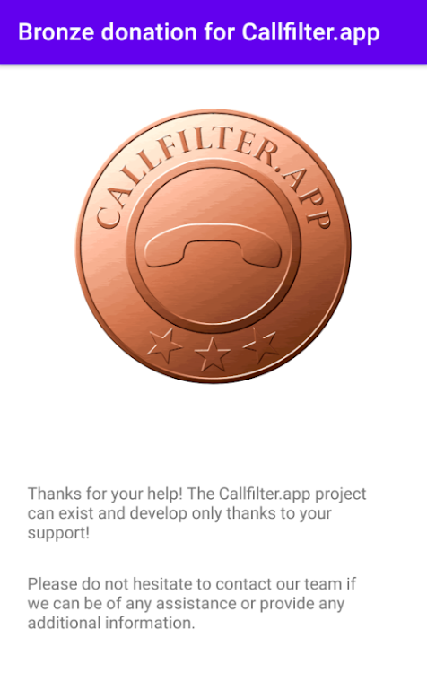 Bronze donation Callfilter.app - 1.01 - (Android)