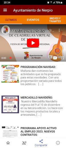 Android application Ayuntamiento Nerpio screenshort