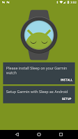 screenshot of Garmin Add-on for Sleep app