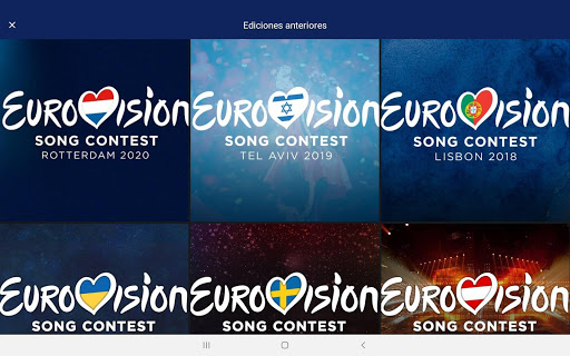 Screenshot of Eurovision - rtve.es