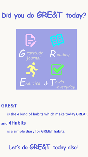 Android application 4Habits :GRE&T for GREAT today screenshort