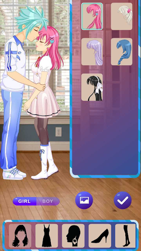 Anime Dress Up Love Kiss Games screenshot 5