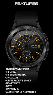Dark MODE. Hybrid watchface