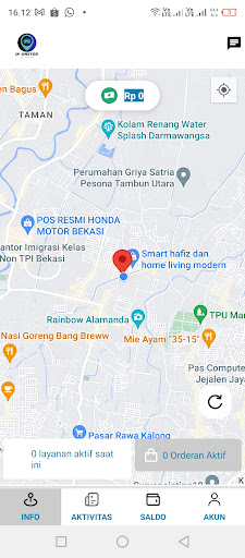 Android application inTravel driver screenshort