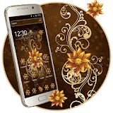 Golden  luxury Flower Theme icon