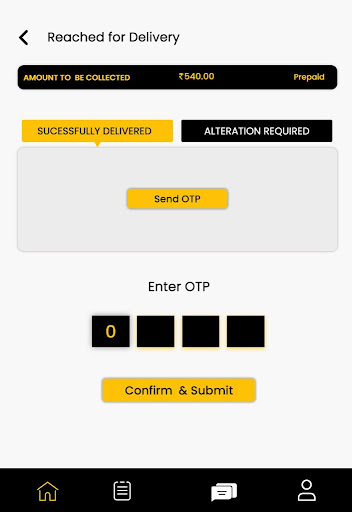 Android application TailorJet Partner screenshort