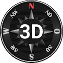 Kompass Stahl 3D