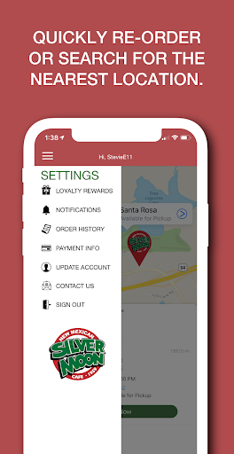 Android application Silver Moon Cafe screenshort