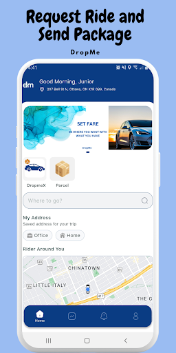 Android application DropMe: Ride to Destination screenshort