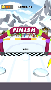 Snow Race 3D: Snowball io