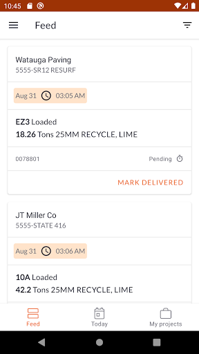 Android application JOBslip screenshort