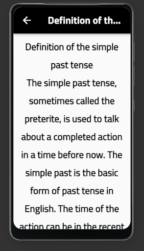 Android application past simple screenshort