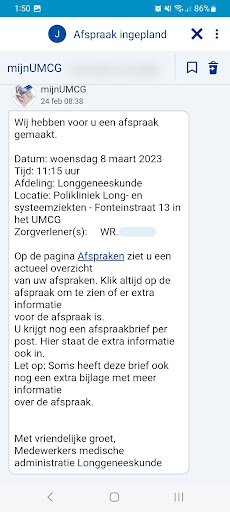 mijnUMCG screenshot 11