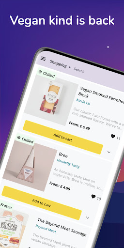 Android application Vegan Kind screenshort
