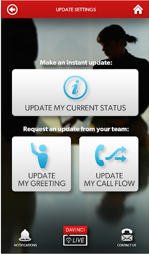 Android application Davinci LIVE screenshort