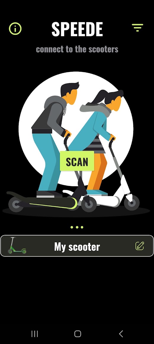 Android application Speede Scooters screenshot