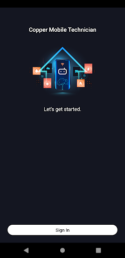 Android application Copper Mobile Technician screenshort