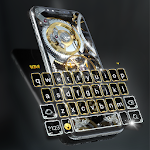 Cover Image of Télécharger Fond d'écran de montre de luxe en argent et clavier animé 4.44 APK