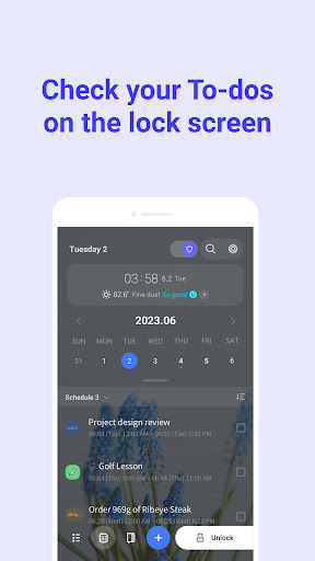 LockScreen Schedule - Calendar - Productivity - apps