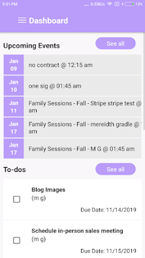 Android application Iris Works screenshort