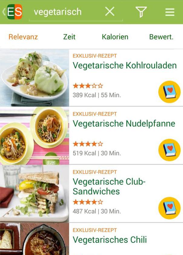 Android application EAT SMARTER screenshort