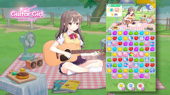 Guitar Girl Match 3 1.0.3 APK screenshots 23