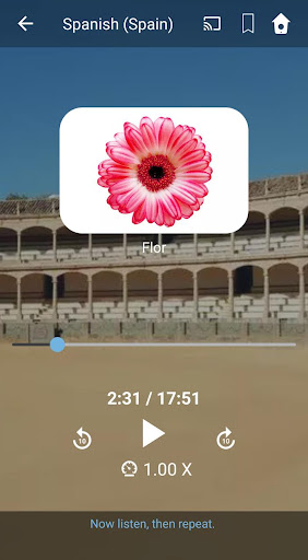 Android application Learn European Spanish. Speak screenshort